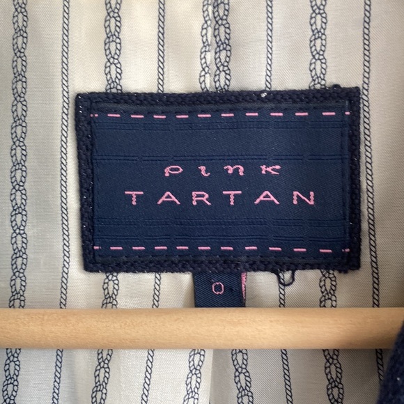 Pink Tartan Navy Blue Blazer with silver accents - Picture 10 of 11